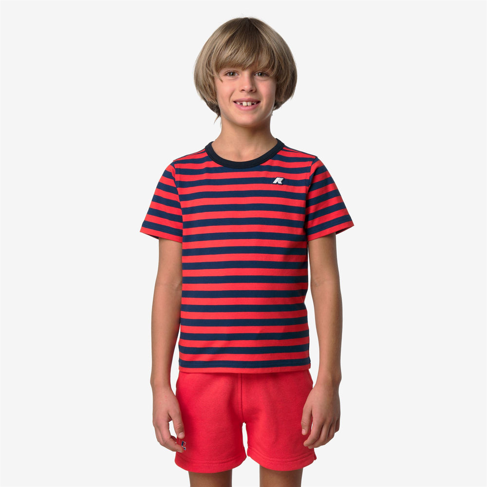 P. ADAME LIGHT STRETCH JERSEY - T-ShirtsTop - T-Shirt - Boy - BLUE INSIGNIA-RED POPPY 02