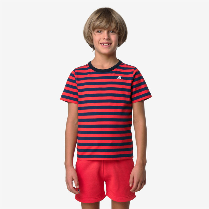 P. ADAME LIGHT STRETCH JERSEY - T-ShirtsTop - T-Shirt - Boy - BLUE INSIGNIA-RED POPPY 3