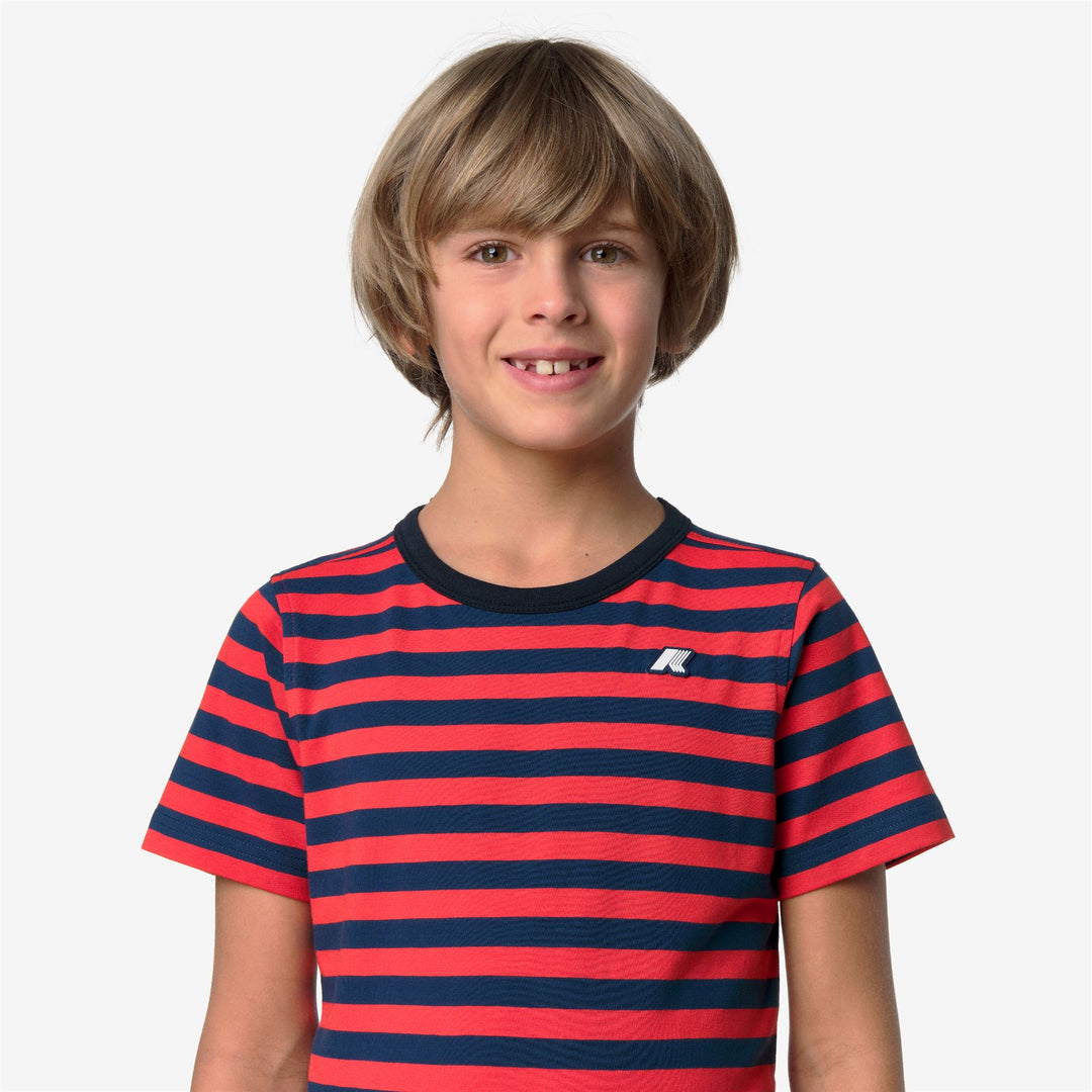 P. ADAME LIGHT STRETCH JERSEY - T-ShirtsTop - T-Shirt - Boy - BLUE INSIGNIA-RED POPPY main