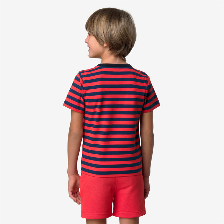 P. ADAME LIGHT STRETCH JERSEY - T-ShirtsTop - T-Shirt - Boy - BLUE INSIGNIA-RED POPPY 5