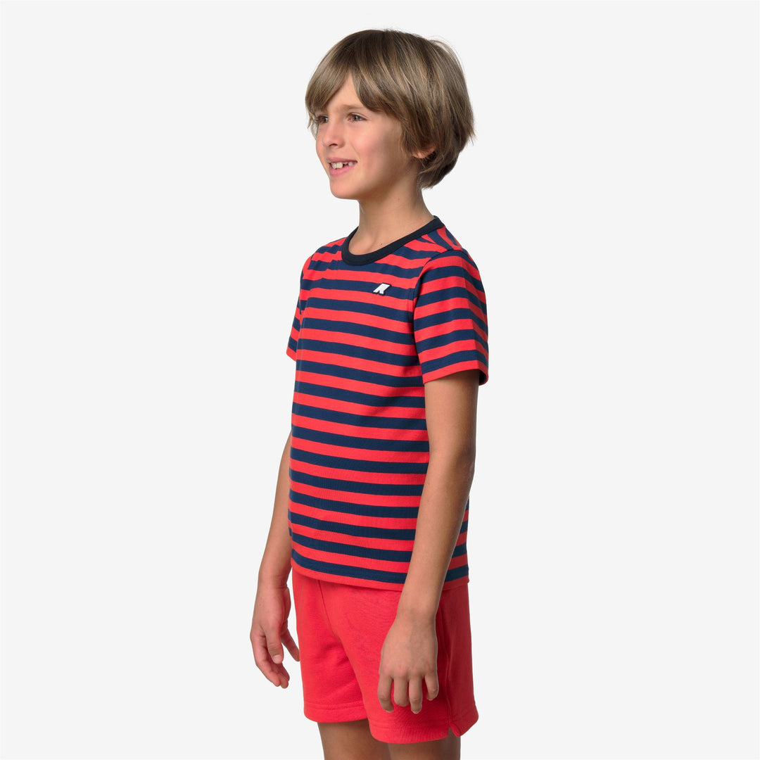 P. ADAME LIGHT STRETCH JERSEY - T-ShirtsTop - T-Shirt - Boy - BLUE INSIGNIA-RED POPPY main