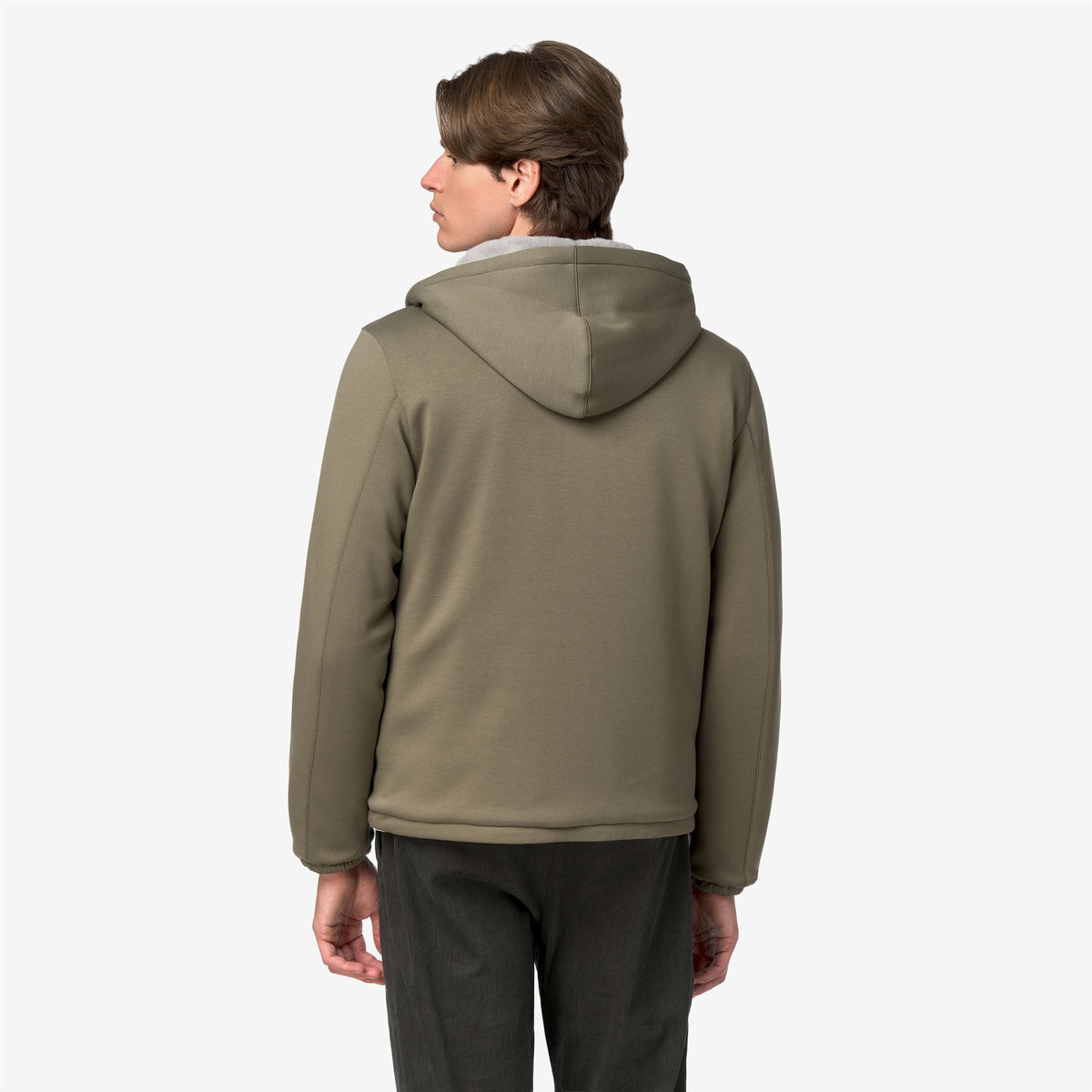 Fleece_Man_JACK LIGHT SPACER FUR DOUBLE_Jacket_Green Army - Fur - Commercial 6