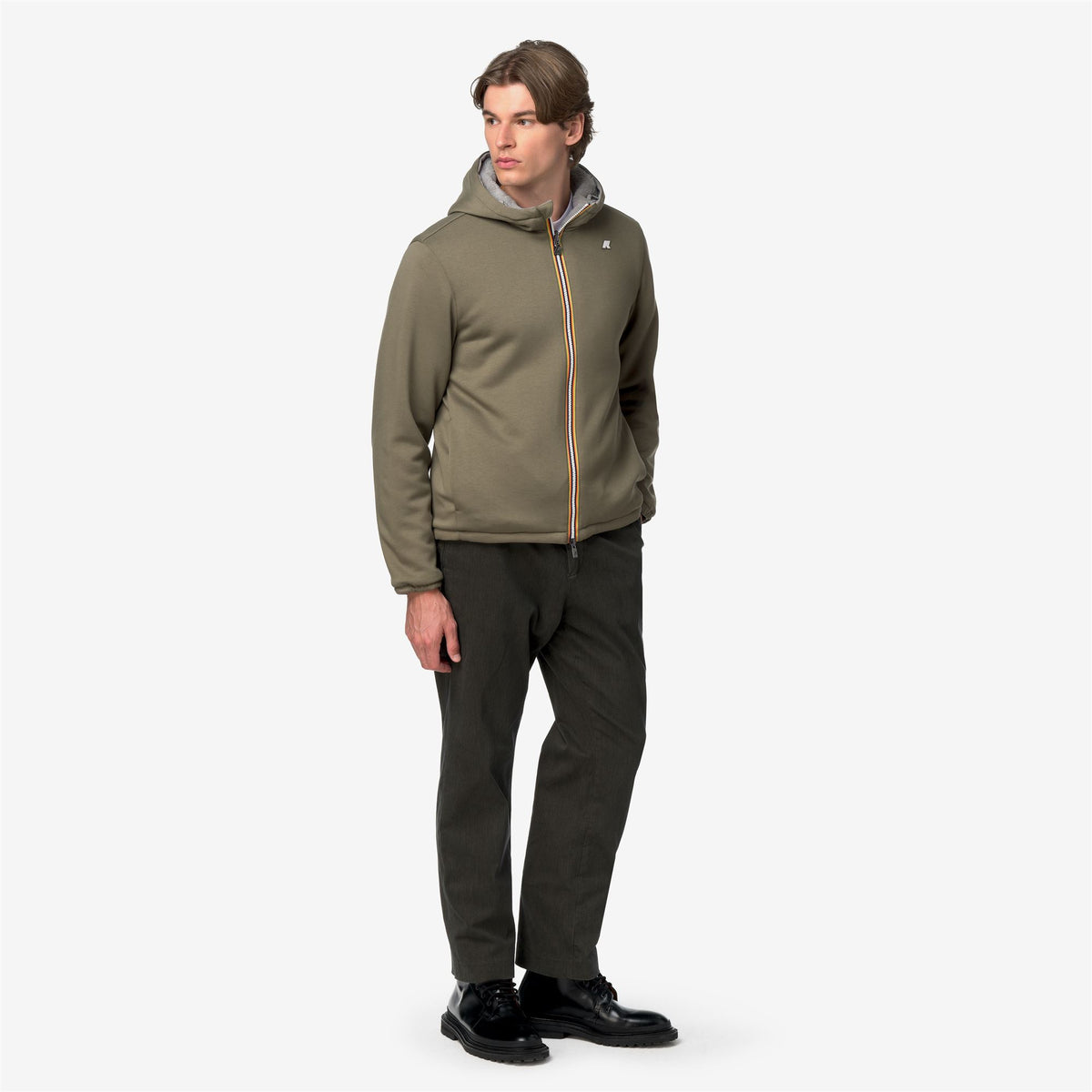 Fleece_Man_JACK LIGHT SPACER FUR DOUBLE_Jacket_Green Army - Fur - Commercial 7