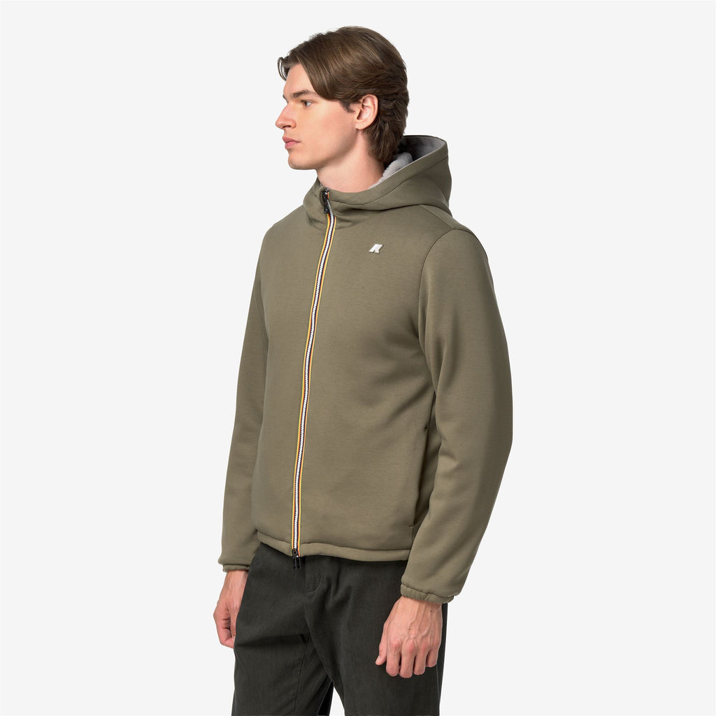 Fleece_Man_JACK LIGHT SPACER FUR DOUBLE_Jacket_Green Army - Fur - Commercial 5