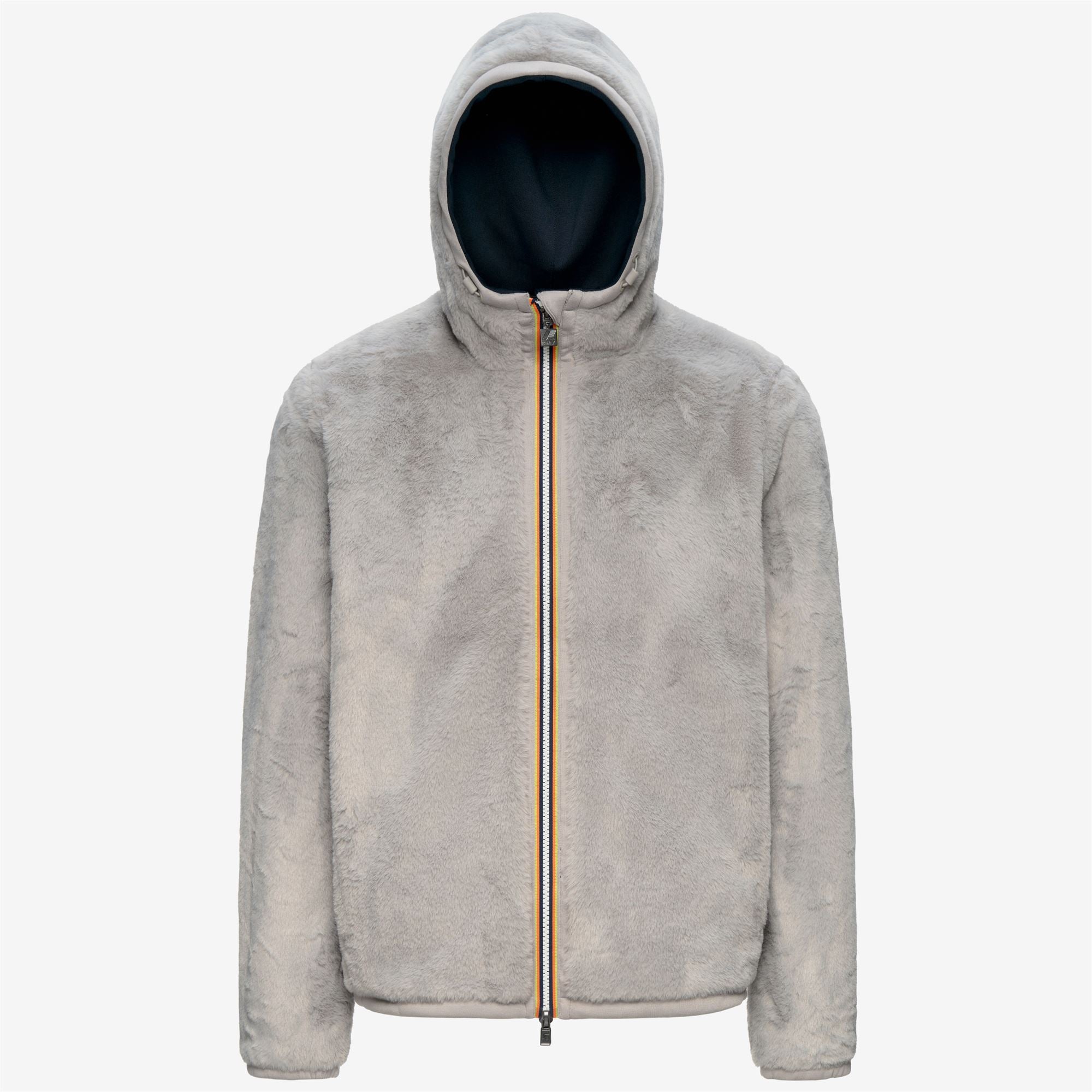 Fleece_Man_JACK LIGHT SPACER FUR DOUBLE_Jacket_Blue Depth - Fur - Grey Mist - Commercial 2