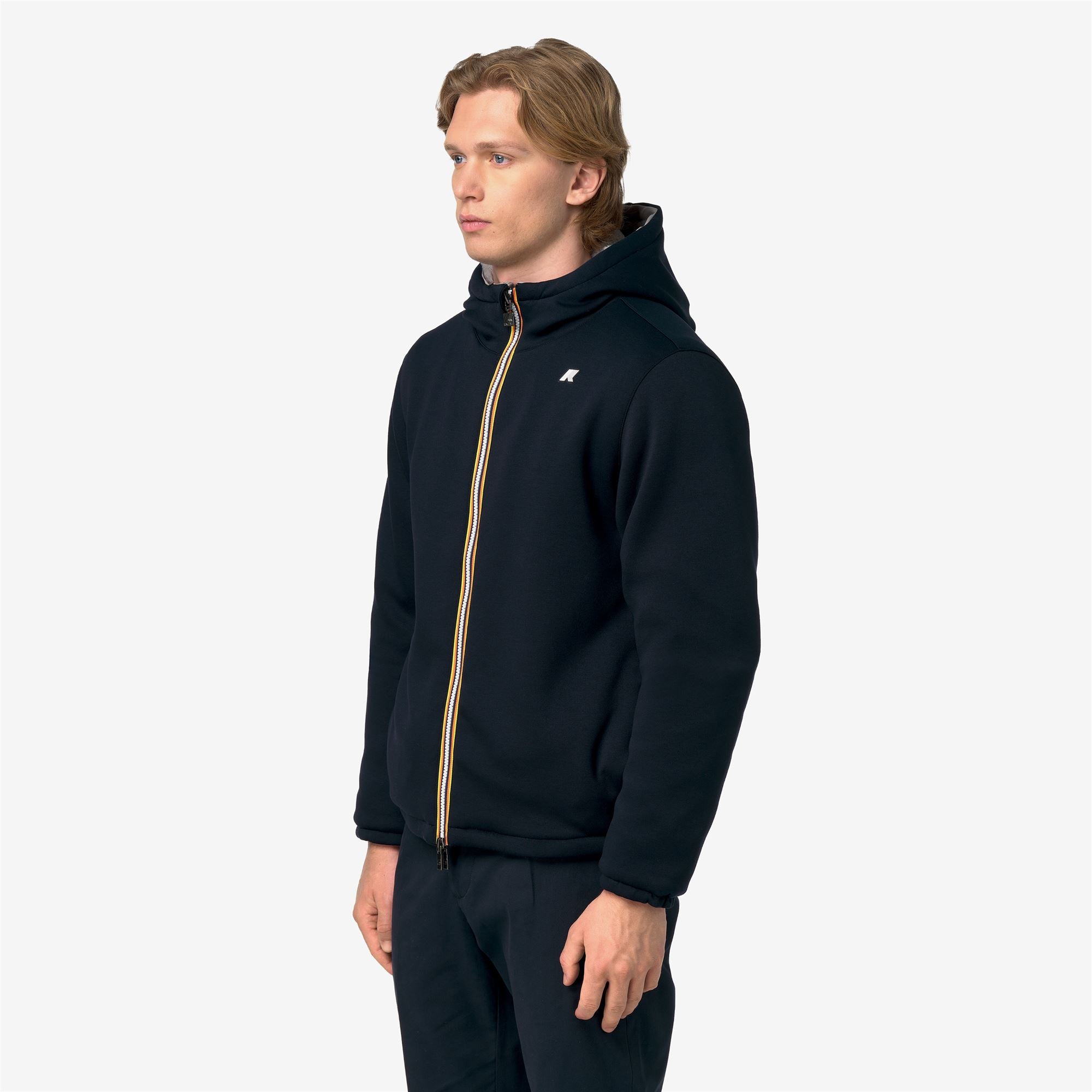 Fleece_Man_JACK LIGHT SPACER FUR DOUBLE_Jacket_Blue Depth - Fur - Grey Mist - Commercial 5