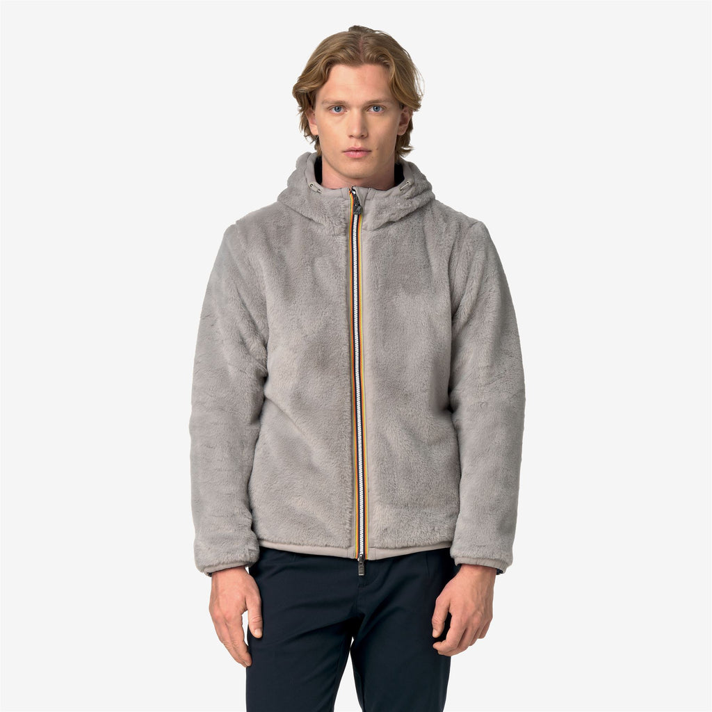 Fleece_Man_JACK LIGHT SPACER FUR DOUBLE_Jacket_Blue Depth - Fur - Grey Mist - Commercial 3