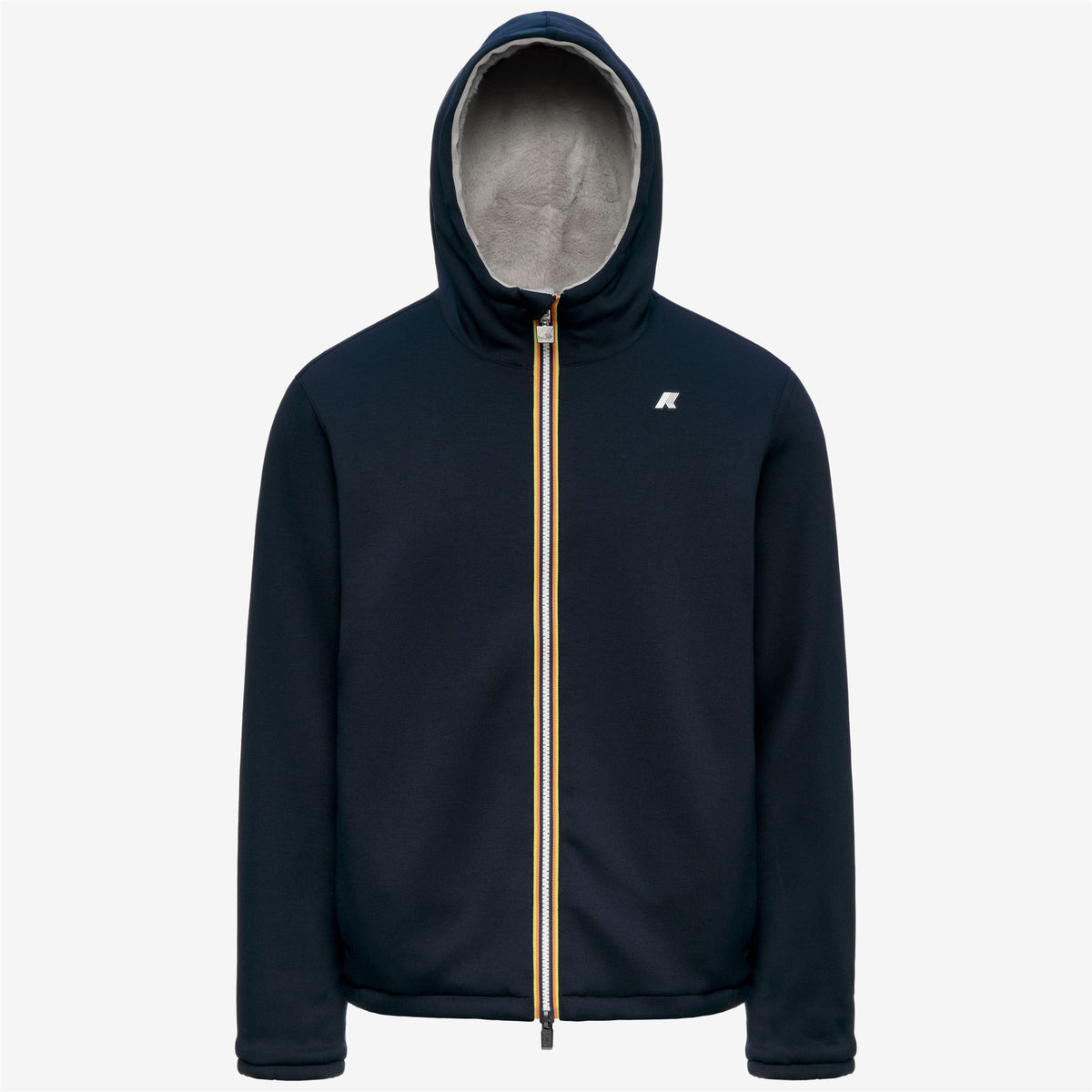 Fleece_Man_JACK LIGHT SPACER FUR DOUBLE_Jacket_Blue Depth - Fur - Grey Mist - Commercial 1