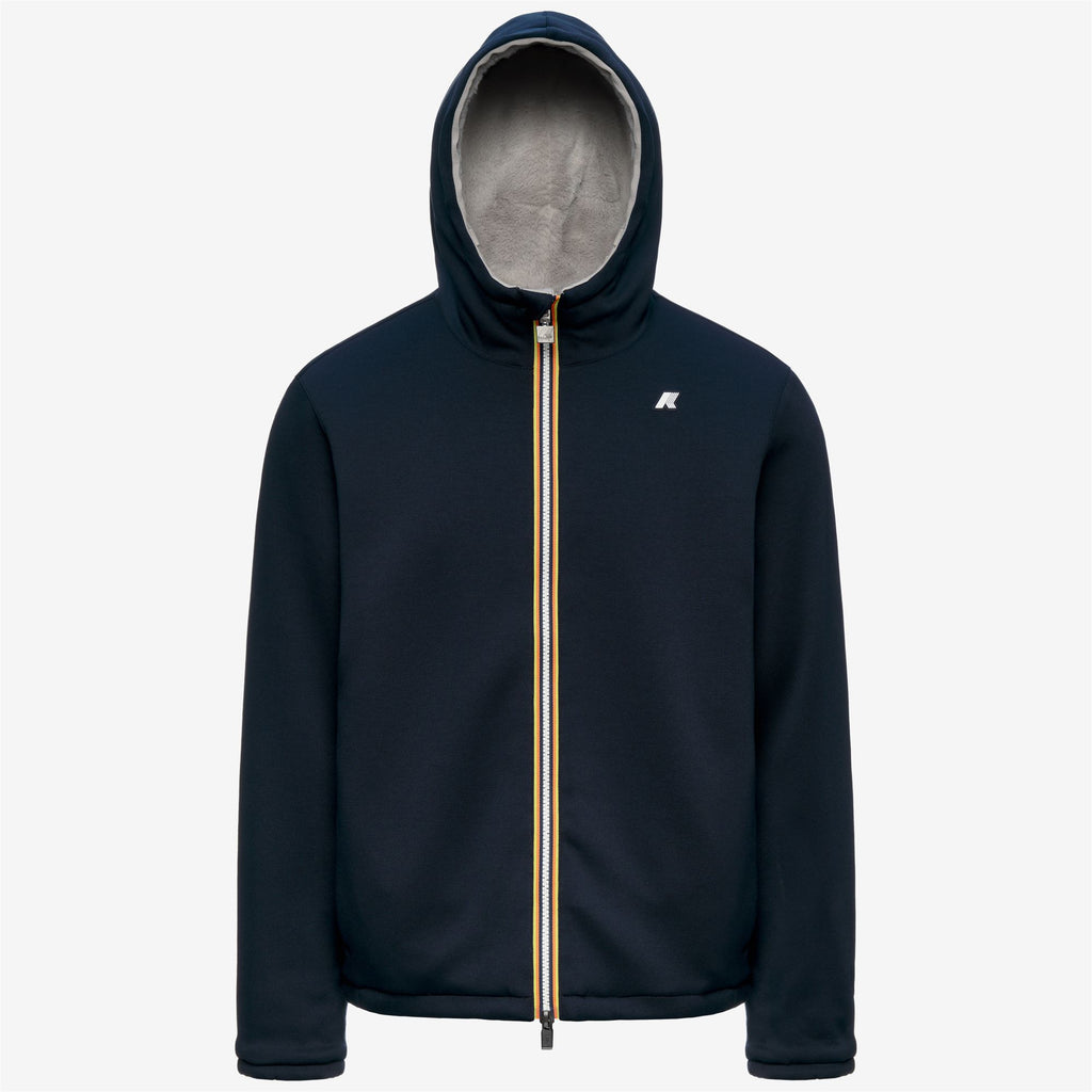 Fleece_Man_JACK LIGHT SPACER FUR DOUBLE_Jacket_Blue Depth - Fur - Grey Mist - Commercial 1