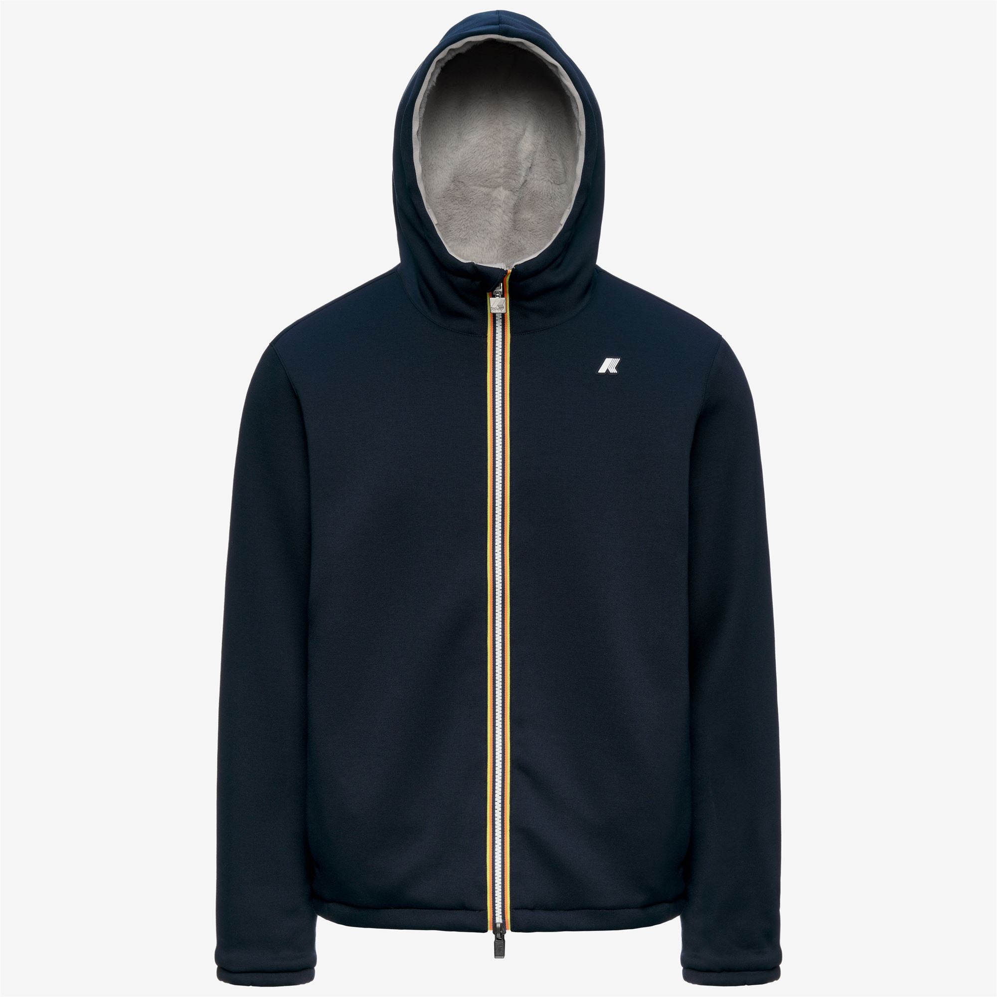 Fleece_Man_JACK LIGHT SPACER FUR DOUBLE_Jacket_Blue Depth - Fur - Grey Mist - Commercial 1