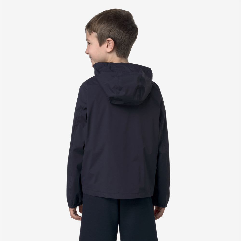Blue Boys' Stretch Nylon Waterproof Jacket with Elasticated Trims 02