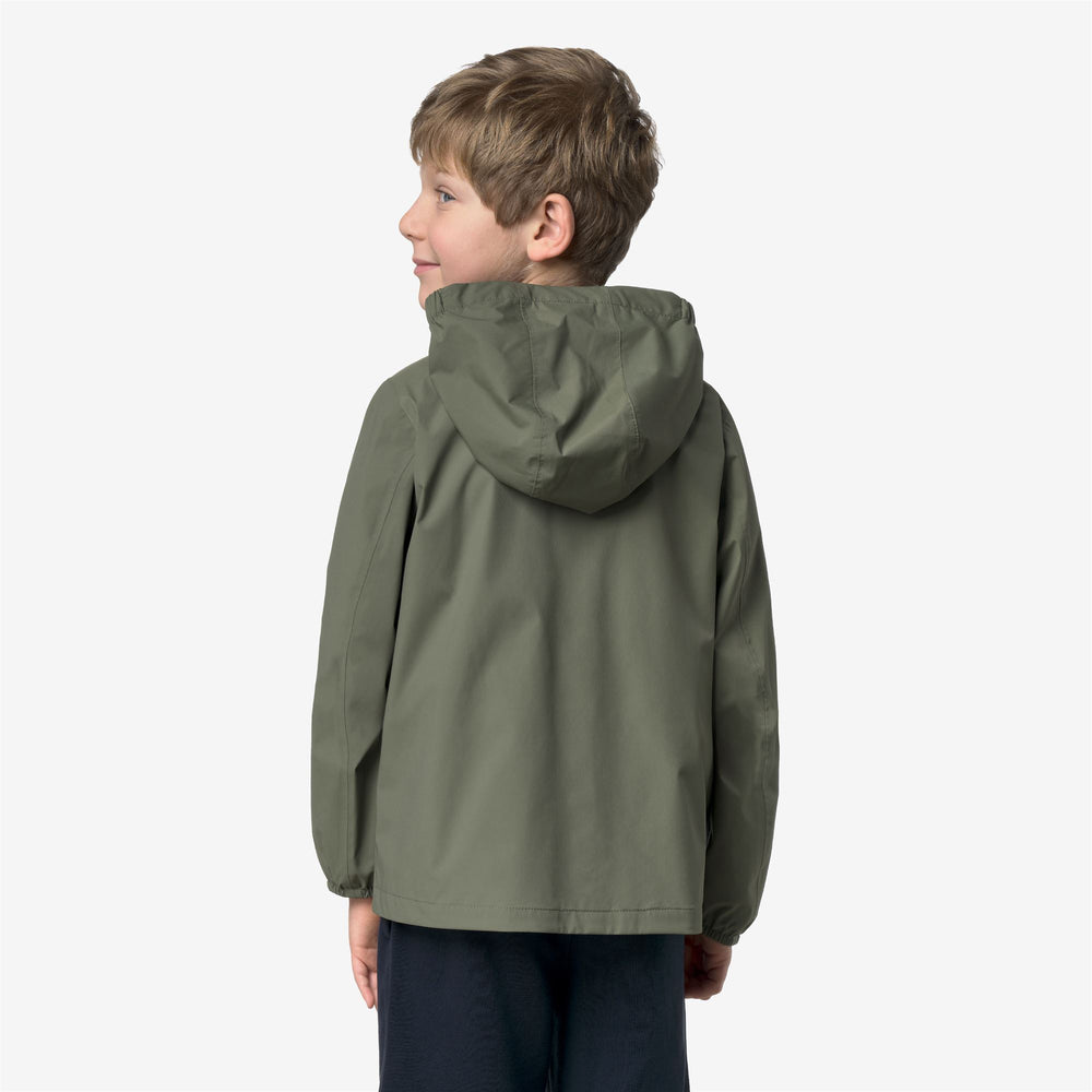 P. JACK STRETCH NYLON JERSEY Jackets Short Boy Green Lichen 02