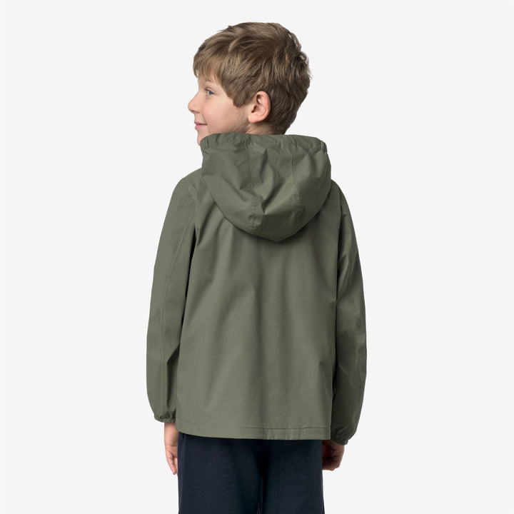 P. JACK STRETCH NYLON JERSEY - Jackets - Corta - Bambino - GREEN LICHEN 5