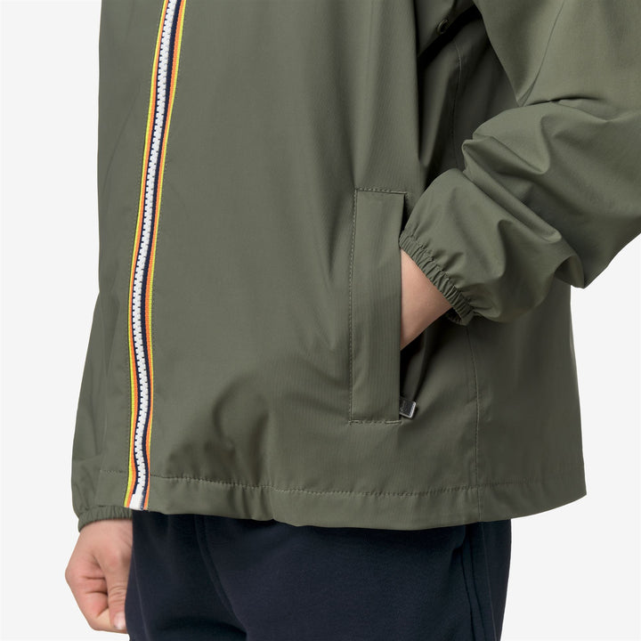 P. JACK STRETCH NYLON JERSEY - Jackets - Corta - Bambino - GREEN LICHEN 2