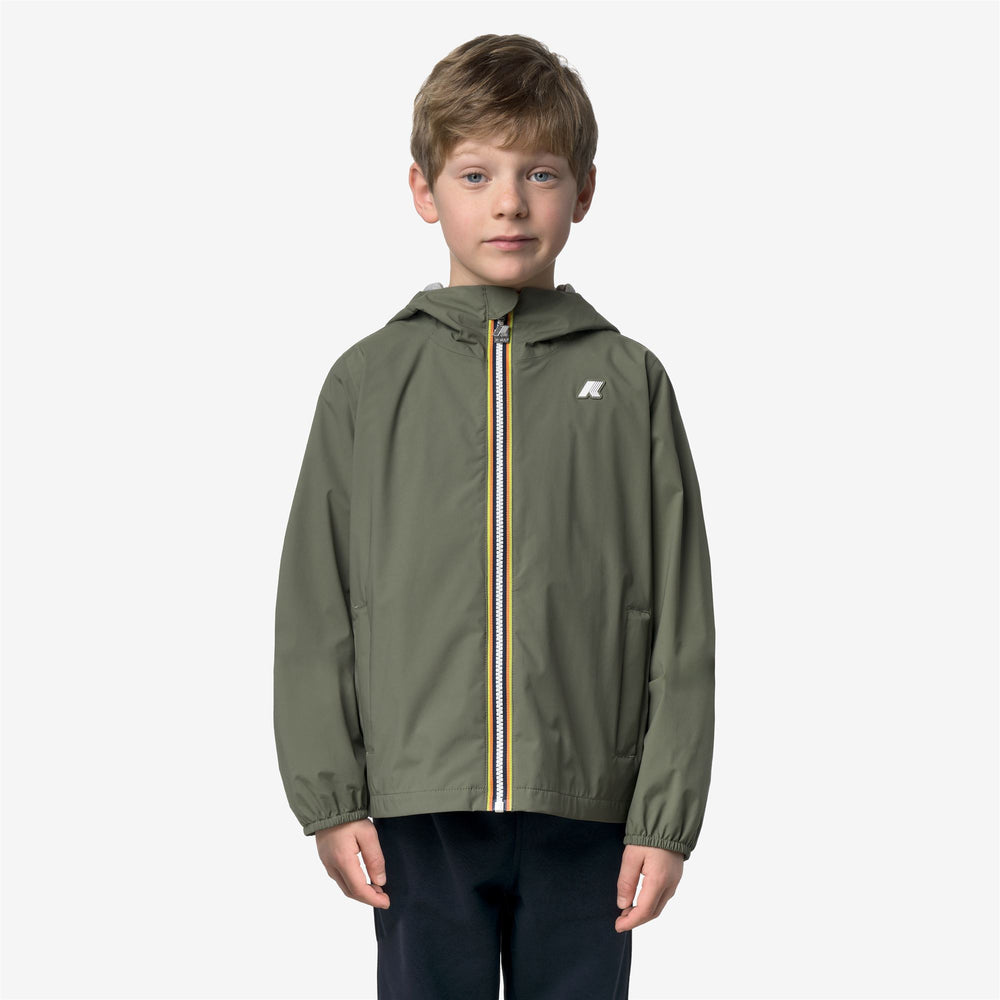 P. JACK STRETCH NYLON JERSEY - Jackets - Corta - Bambino - GREEN LICHEN 02