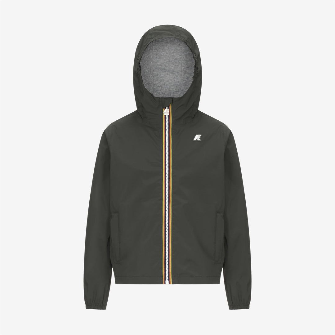 Chaqueta de nylon elástica impermeable verde oscuro para niños main
