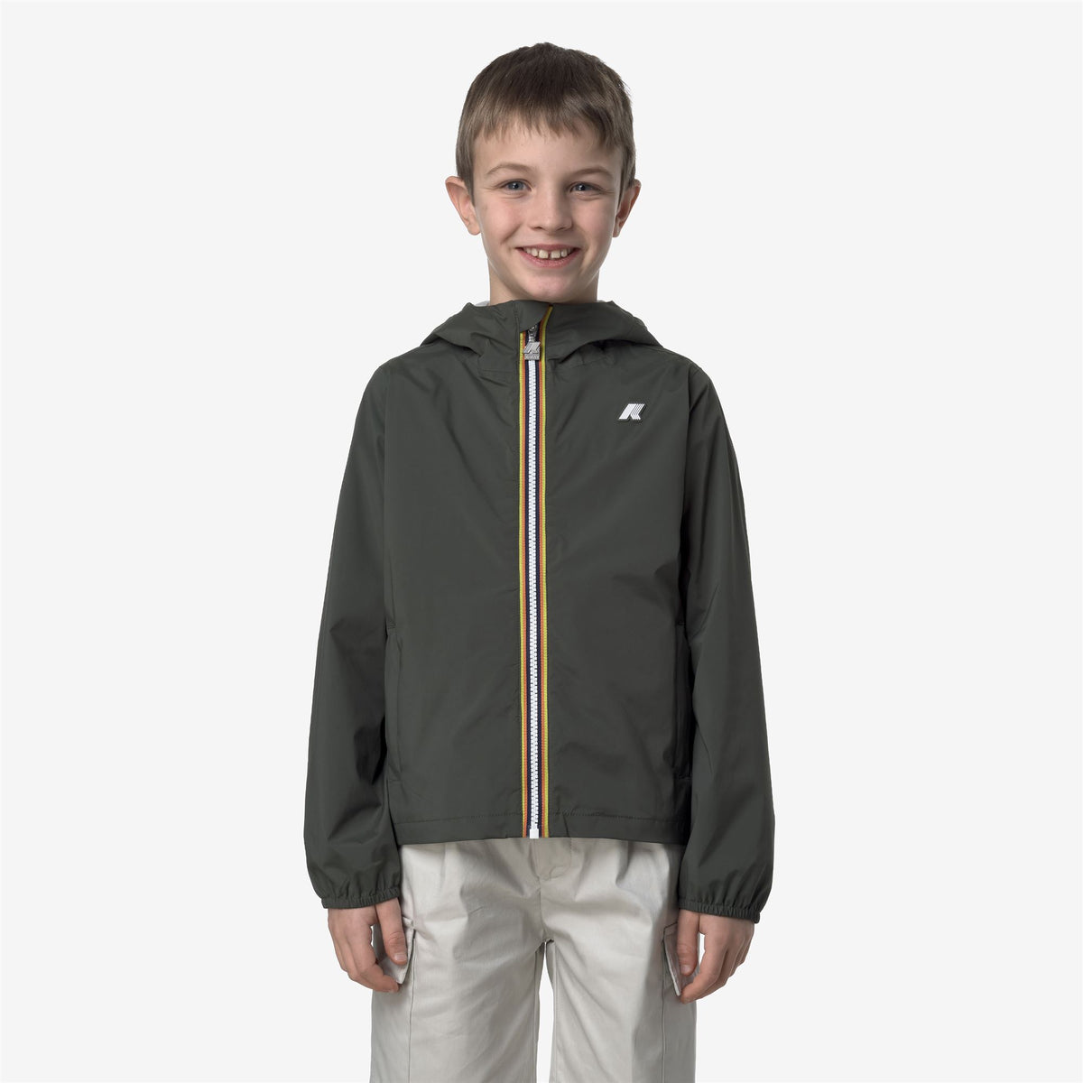 Jackets_BOY_P. JACK STRETCH NYLON JERSEY_Short_GREEN BLACKISH - Commercial 4