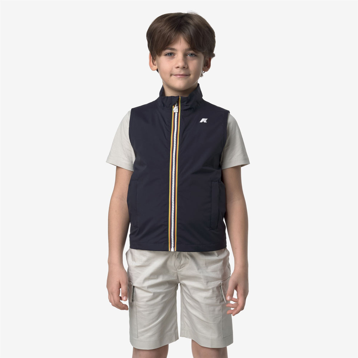 Jackets_BOY_P. VALEN STRETCH NYLON JERSEY_Vest_Blue Depth - Commercial 4