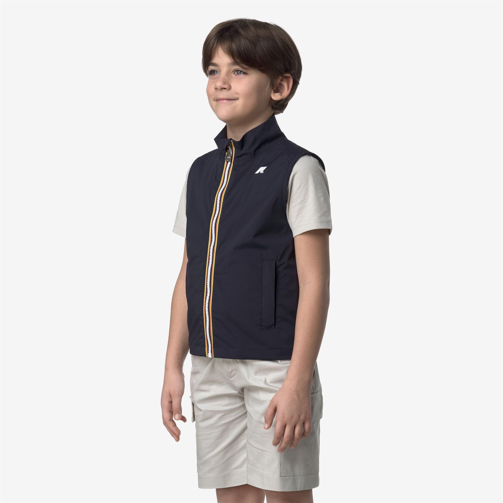 Jackets_BOY_P. VALEN STRETCH NYLON JERSEY_Vest_Blue Depth - Commercial 5