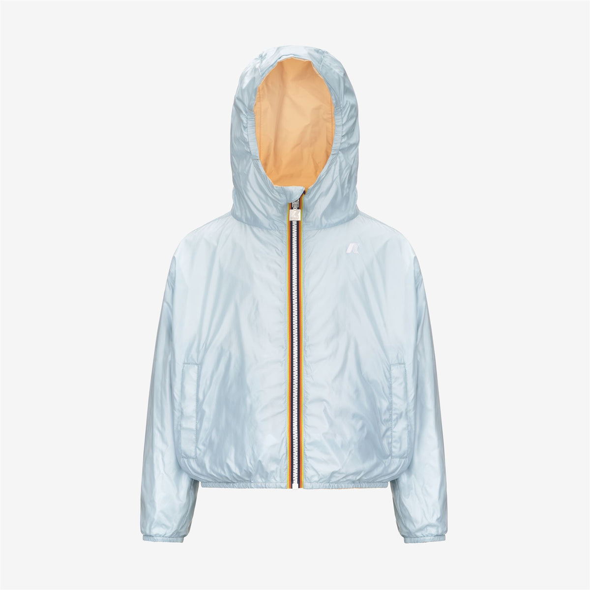 Jackets_GIRL_P. LAURETTE PLUS.2 DOUBLE_Short_Beige Sheepskin - Blue Baby - Commercial 2