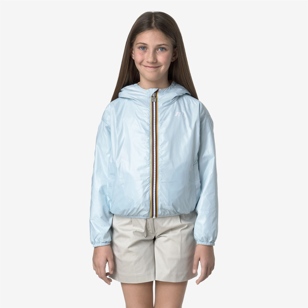 Jackets_GIRL_P. LAURETTE PLUS.2 DOUBLE_Short_Beige Sheepskin - Blue Baby - Commercial 7