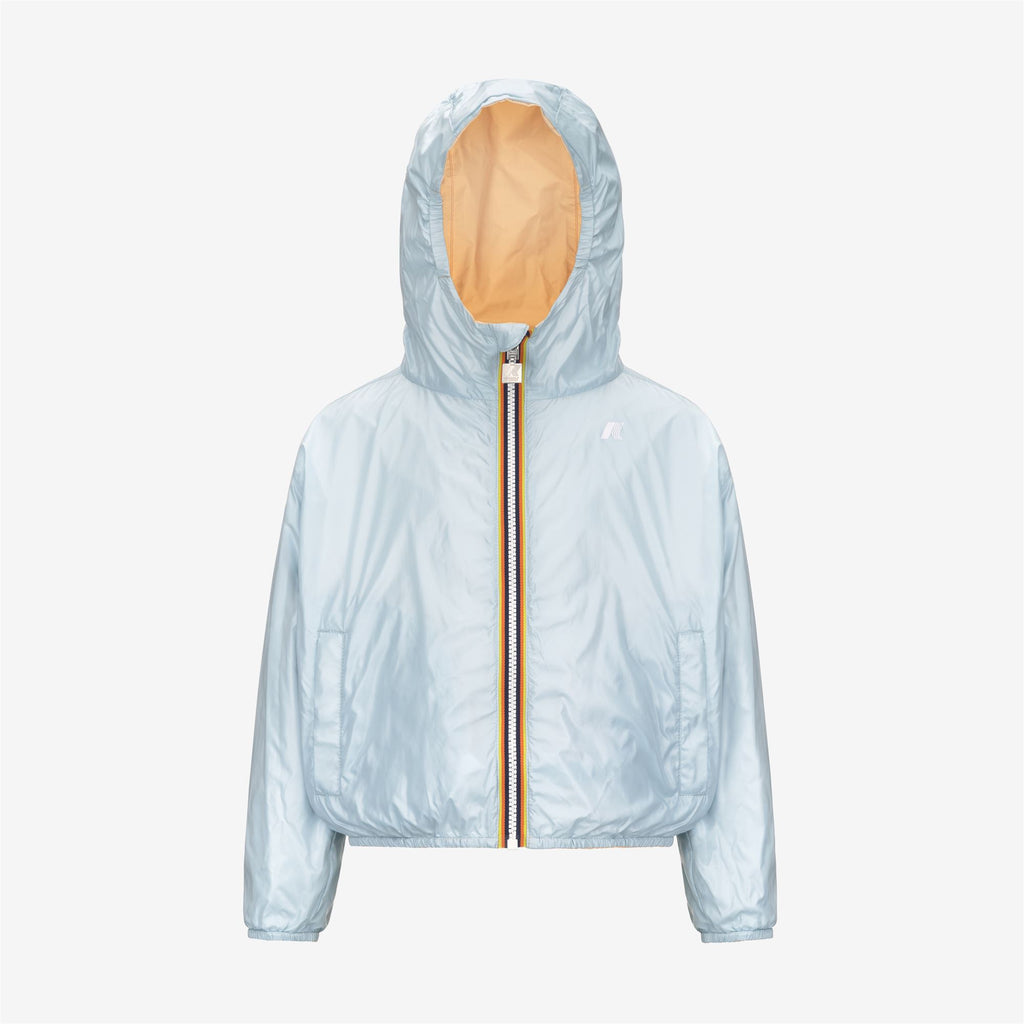 Jackets_GIRL_P. LAURETTE PLUS.2 DOUBLE_Short_Beige Sheepskin - Blue Baby - Commercial 2