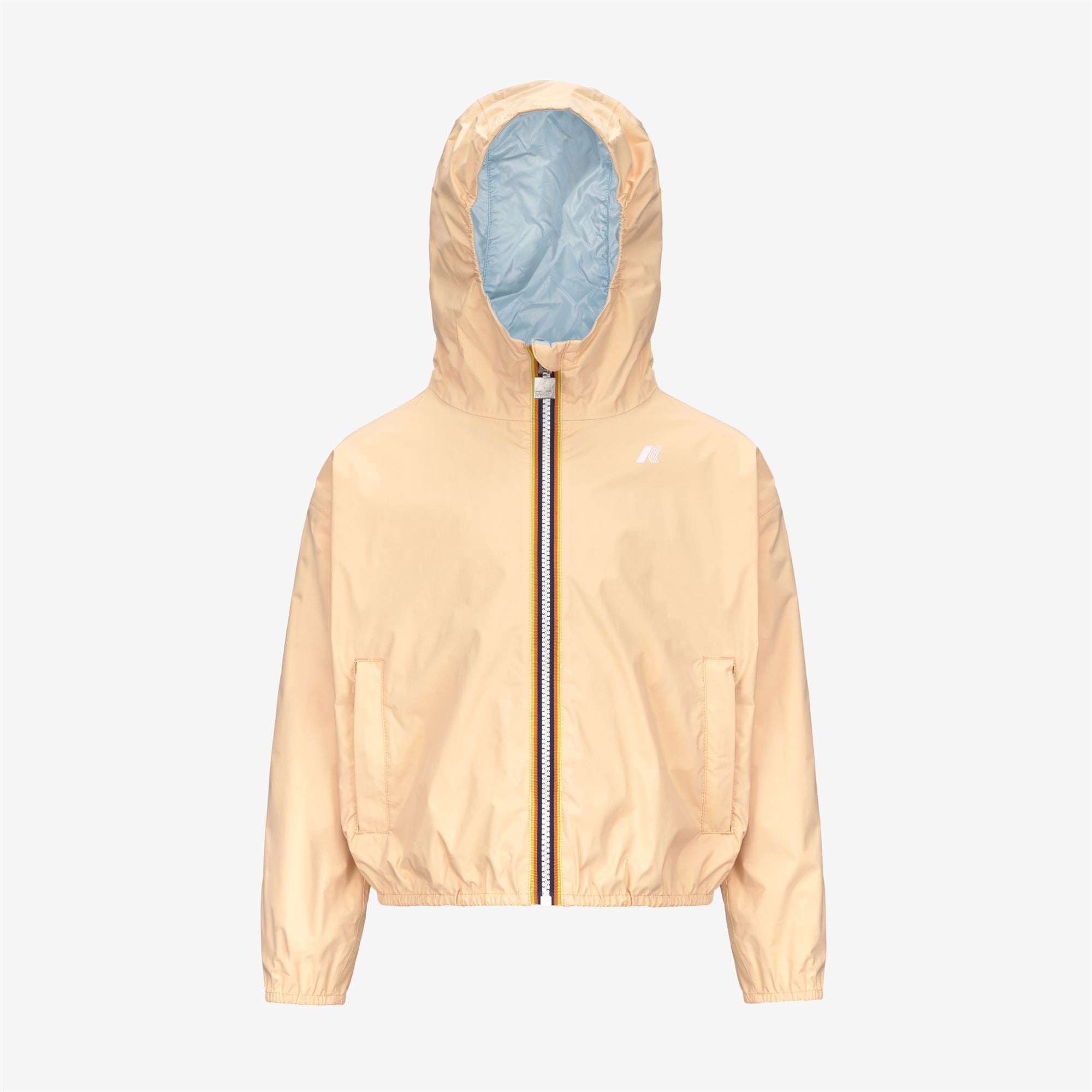Jackets_GIRL_P. LAURETTE PLUS.2 DOUBLE_Short_Beige Sheepskin - Blue Baby - Commercial 1