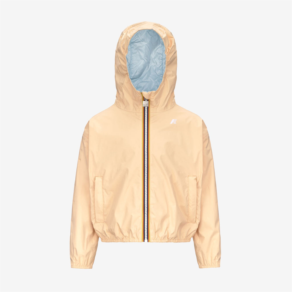 Jackets_GIRL_P. LAURETTE PLUS.2 DOUBLE_Short_Beige Sheepskin - Blue Baby - Commercial 1