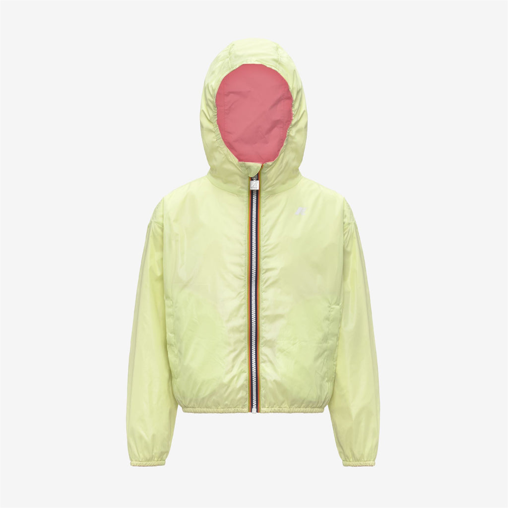 Jackets_Girl_P. LAURETTE PLUS.2 DOUBLE_Short_Pink Geranium - Yellow Lime - Commercial 2