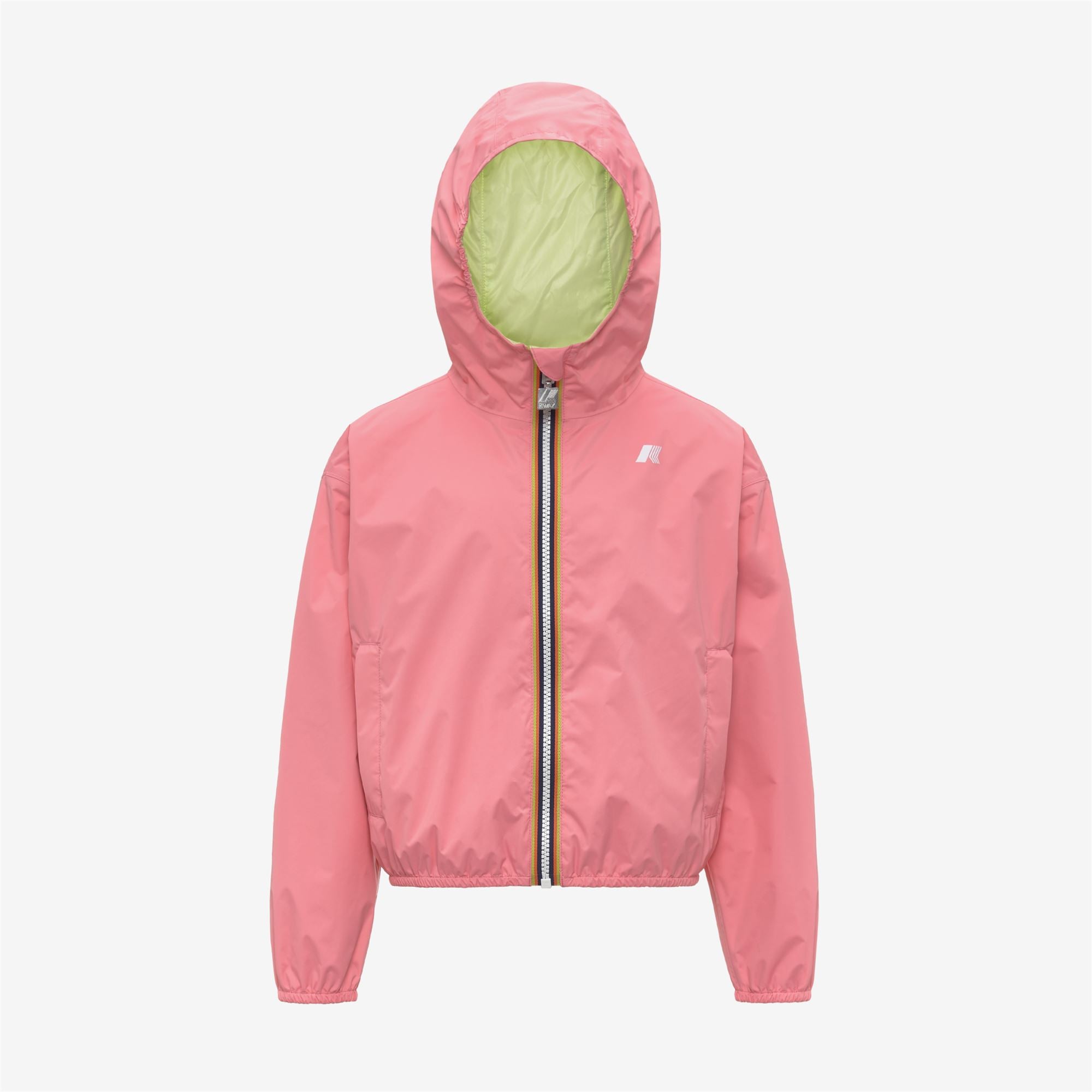 Jackets_Girl_P. LAURETTE PLUS.2 DOUBLE_Short_Pink Geranium - Yellow Lime - Commercial 1