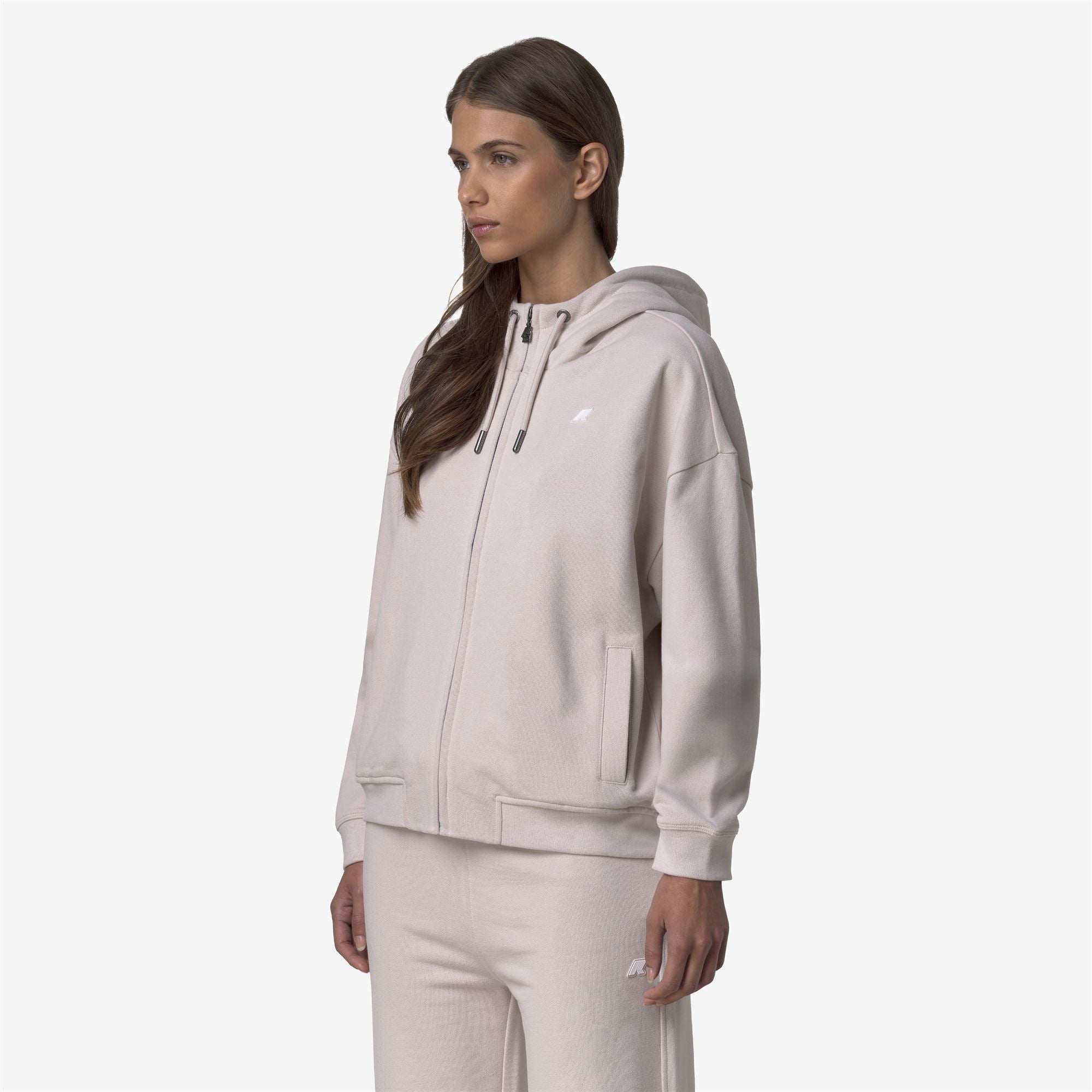 Fleece_WOMAN_ARWEN FLEECE PEACH_Jacket_Rose Hushed - Commercial 5
