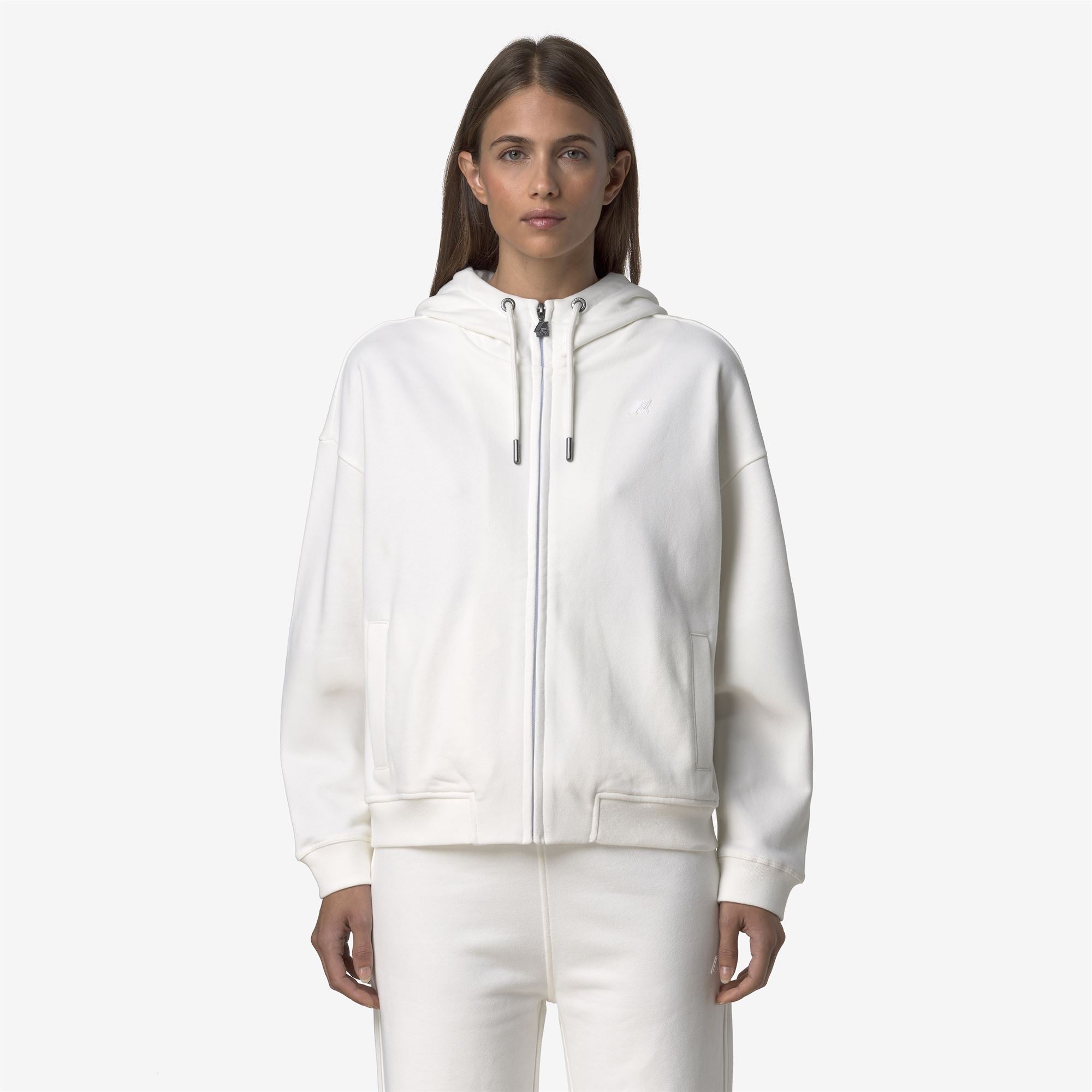 Fleece_WOMAN_ARWEN FLEECE PEACH_Jacket_White Gardenia - Commercial 4