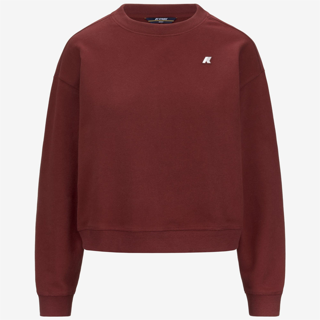 Red Women's Fleece Jumper with Crew Neck and Comfort Fit 01