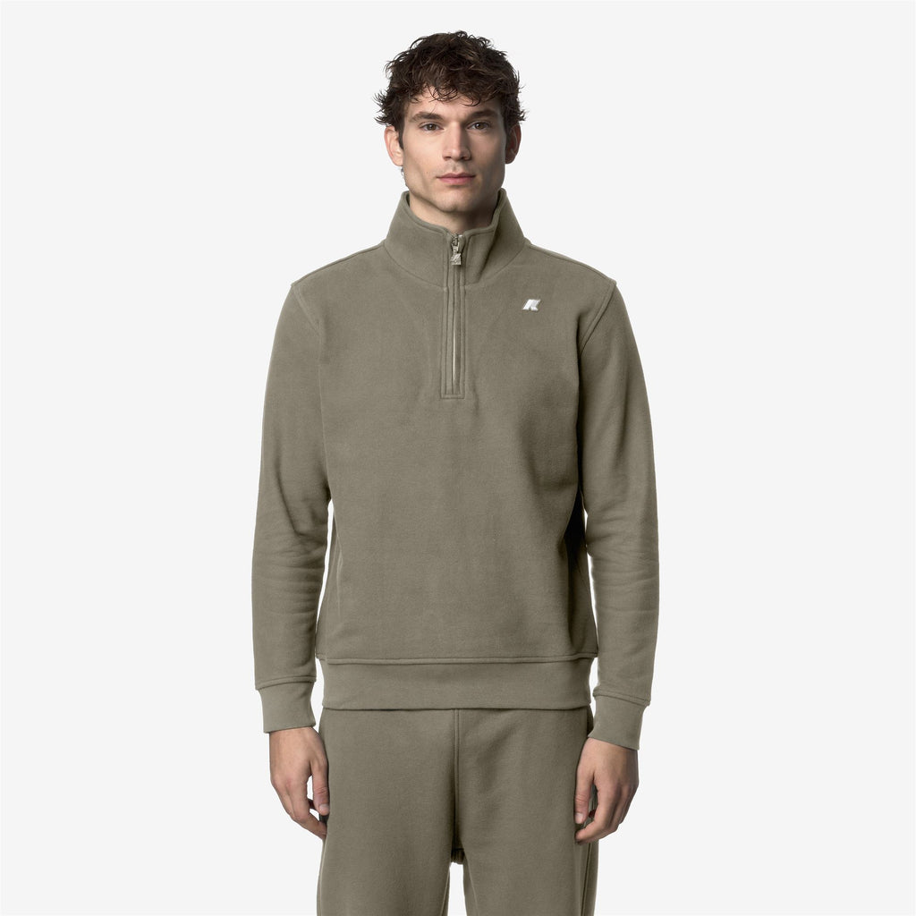 Fleece_MAN_FINNICK HEAVY FLEECE_Pull Over_Green Oak - Commercial 4