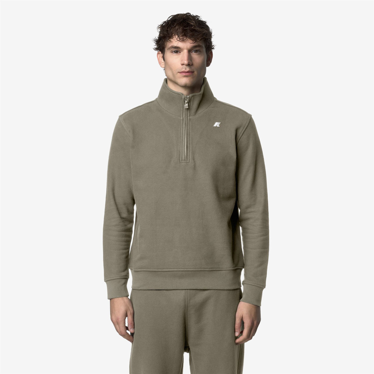Fleece_MAN_FINNICK HEAVY FLEECE_Pull Over_Green Oak - Commercial 4