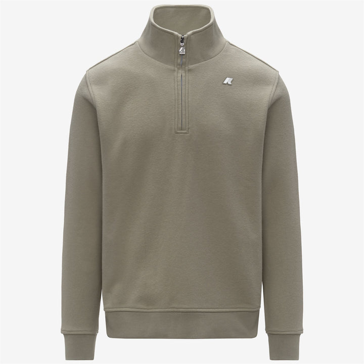 Suéter polar de cuello alto para hombre en color roble verde 1