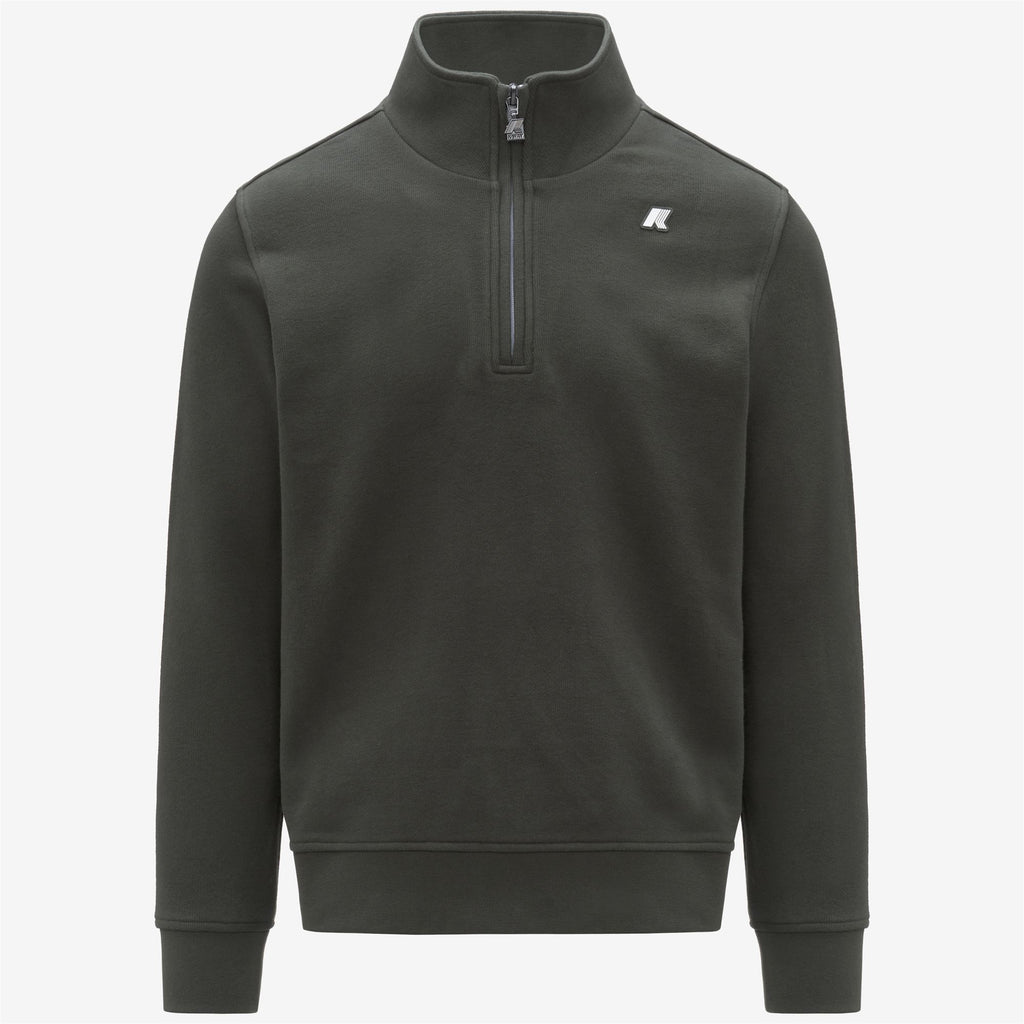 Fleece_MAN_FINNICK HEAVY FLEECE_Pull Over_GREEN BLACKISH - Commercial 1
