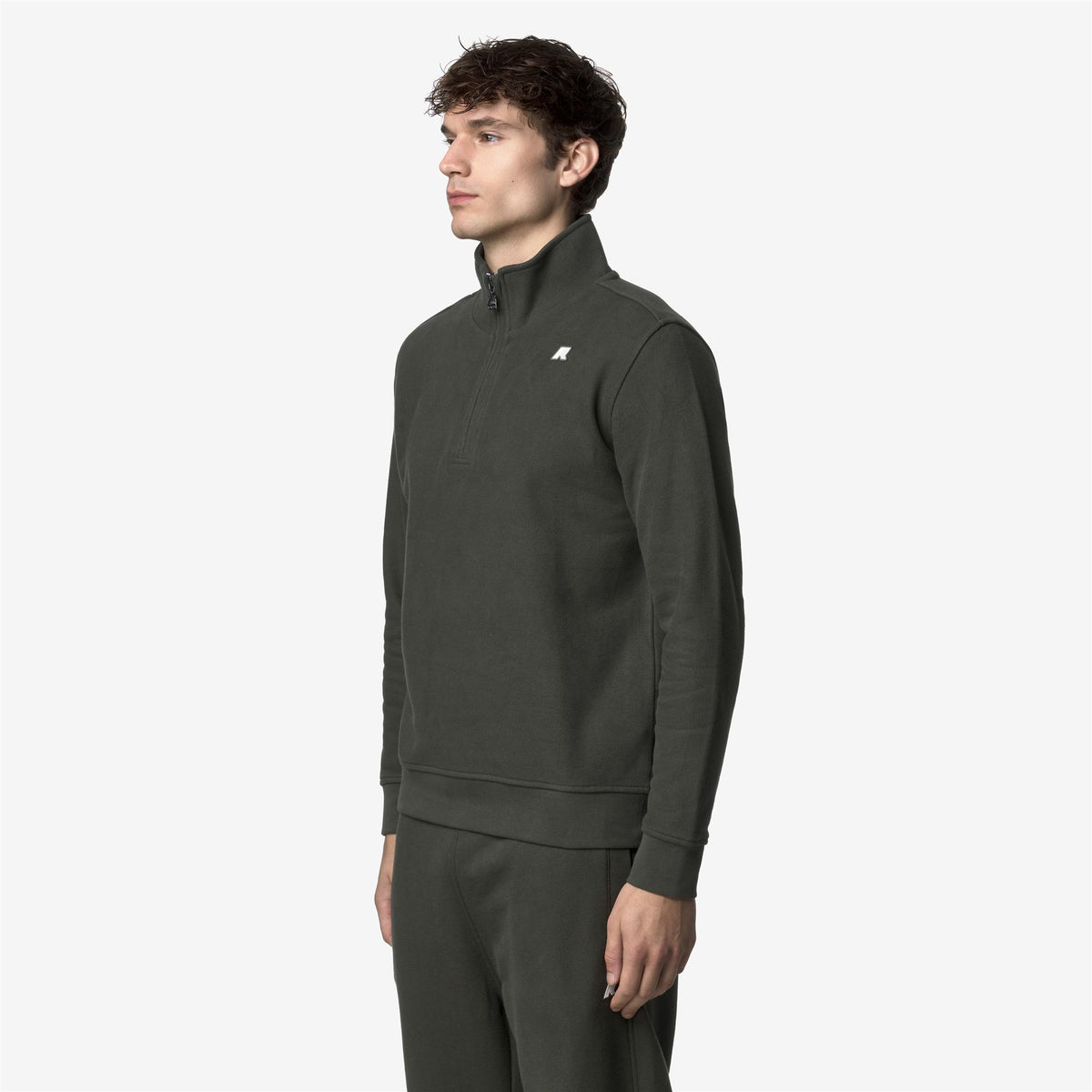 Fleece_MAN_FINNICK HEAVY FLEECE_Pull Over_GREEN BLACKISH - Commercial 5