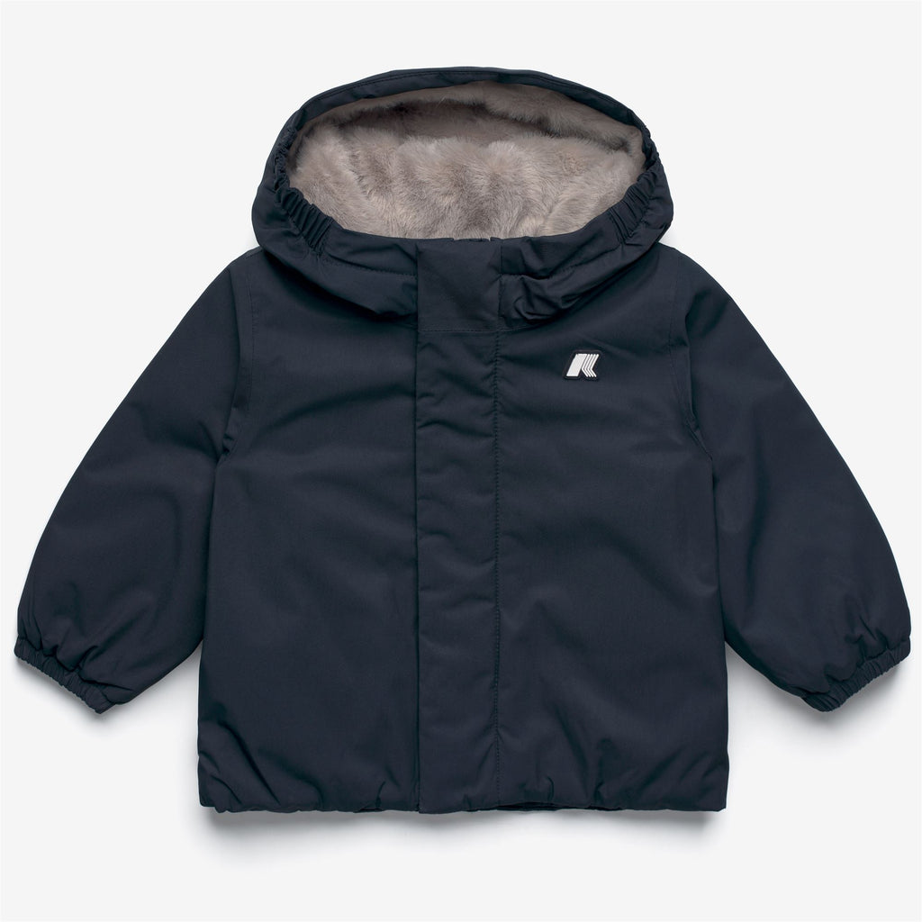 Jackets_KID UNISEX_E. JACK TWILL SOFT BEAVER_Short_Blue D-Grey W - Commercial 1