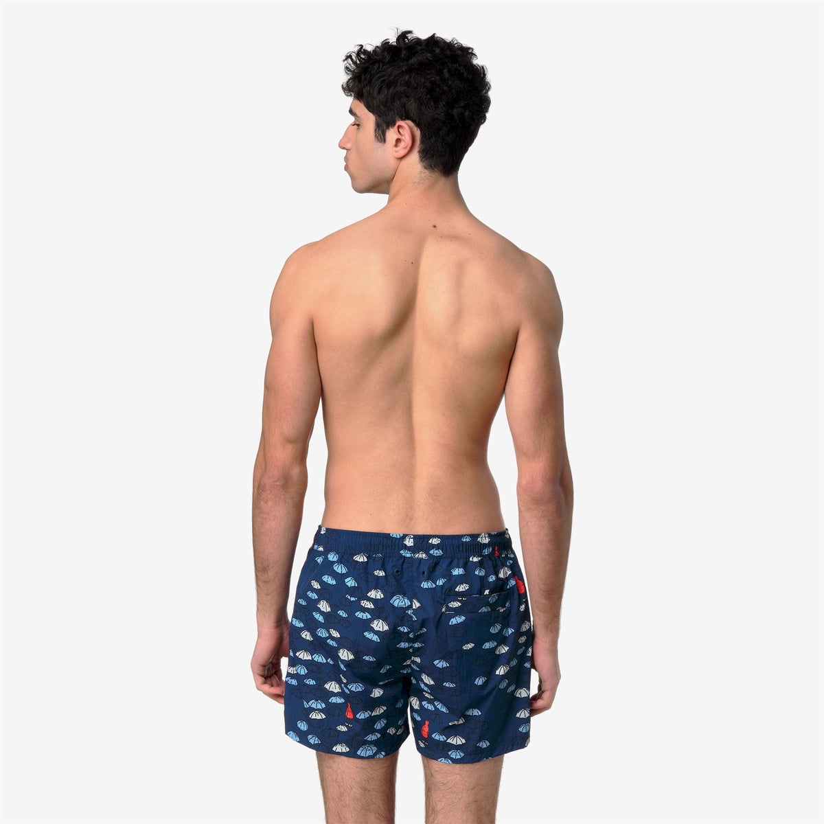 Bathing Suits_Man_HAZEL AOP_Swimming Trunks_Blue Insignia - Commercial 6