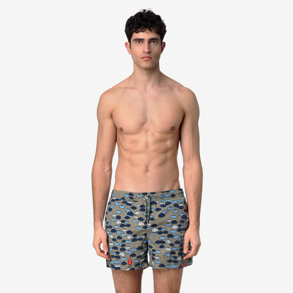 HAZEL AOP - Bathing Suits - Costume da bagno boxer - Uomo - GREEN LICHEN 02