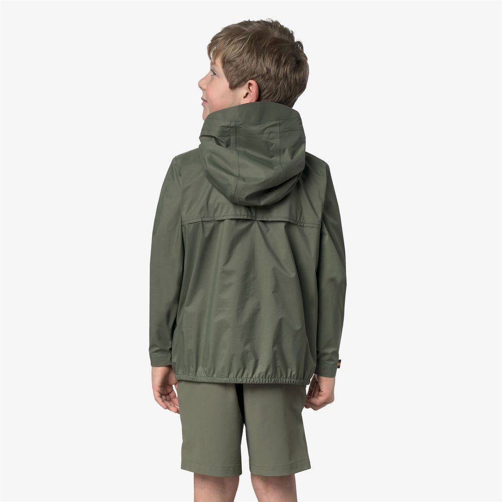 P. CHARMAIN TRAVEL Jackets Short Kid unisex Green Lichen 02