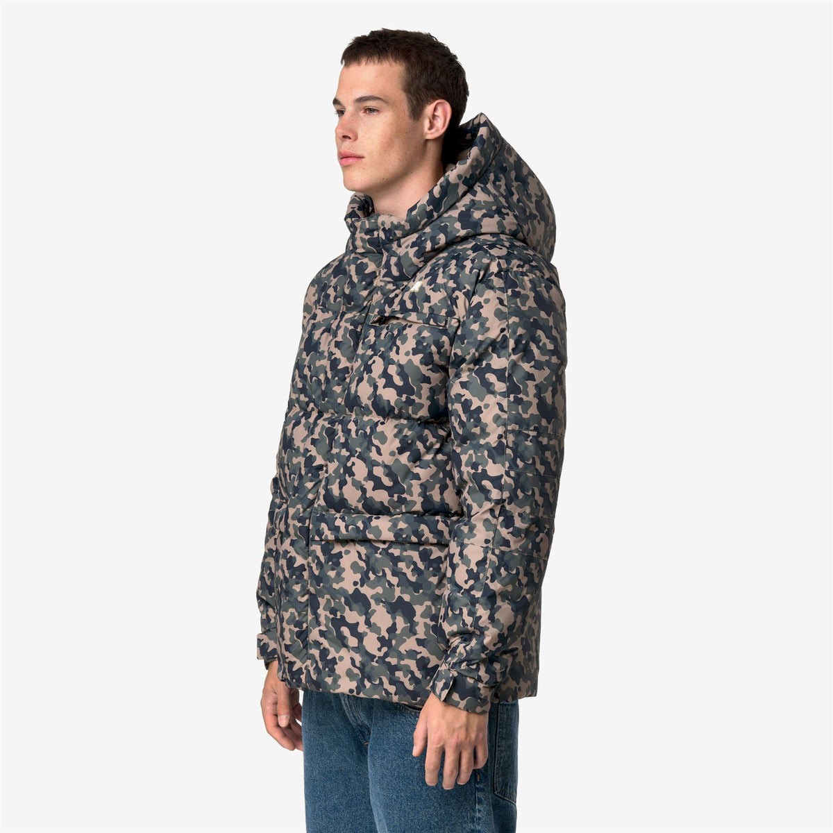 Jackets_Unisex_POLY 4.0 AURELE HEAVY WARM GRAPHIC CITADIUM_Mid_Beige Khaki - Blue Depth - GREEN BLACKISH - Commercial 5