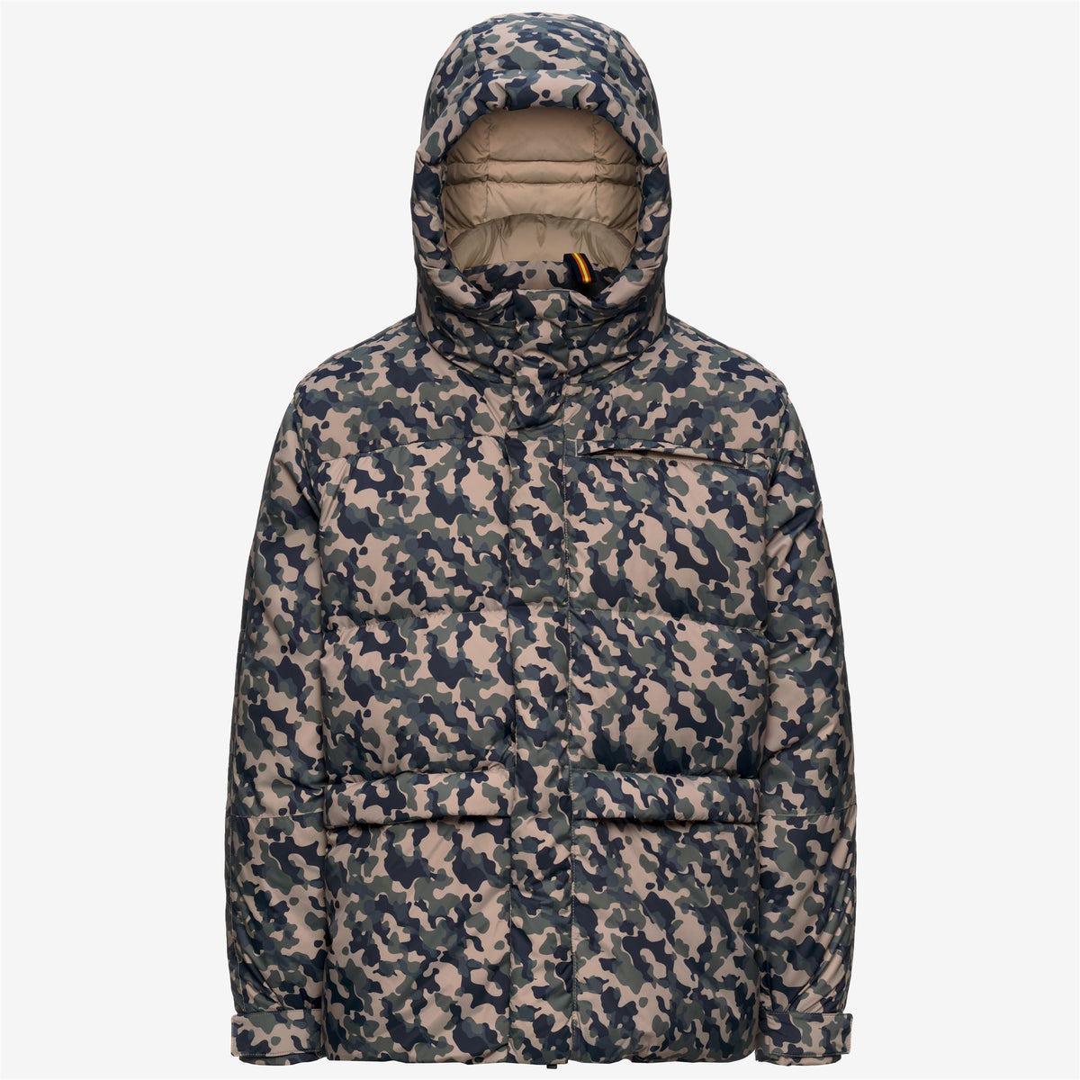 Jackets_Unisex_POLY 4.0 AURELE HEAVY WARM GRAPHIC CITADIUM_Mid_Beige Khaki - Blue Depth - GREEN BLACKISH - Commercial 1