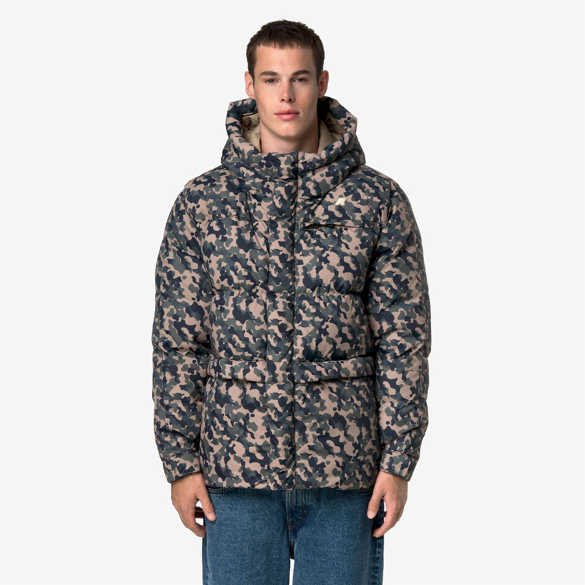 Jackets_Unisex_POLY 4.0 AURELE HEAVY WARM GRAPHIC CITADIUM_Mid_Beige Khaki - Blue Depth - GREEN BLACKISH - Commercial 4