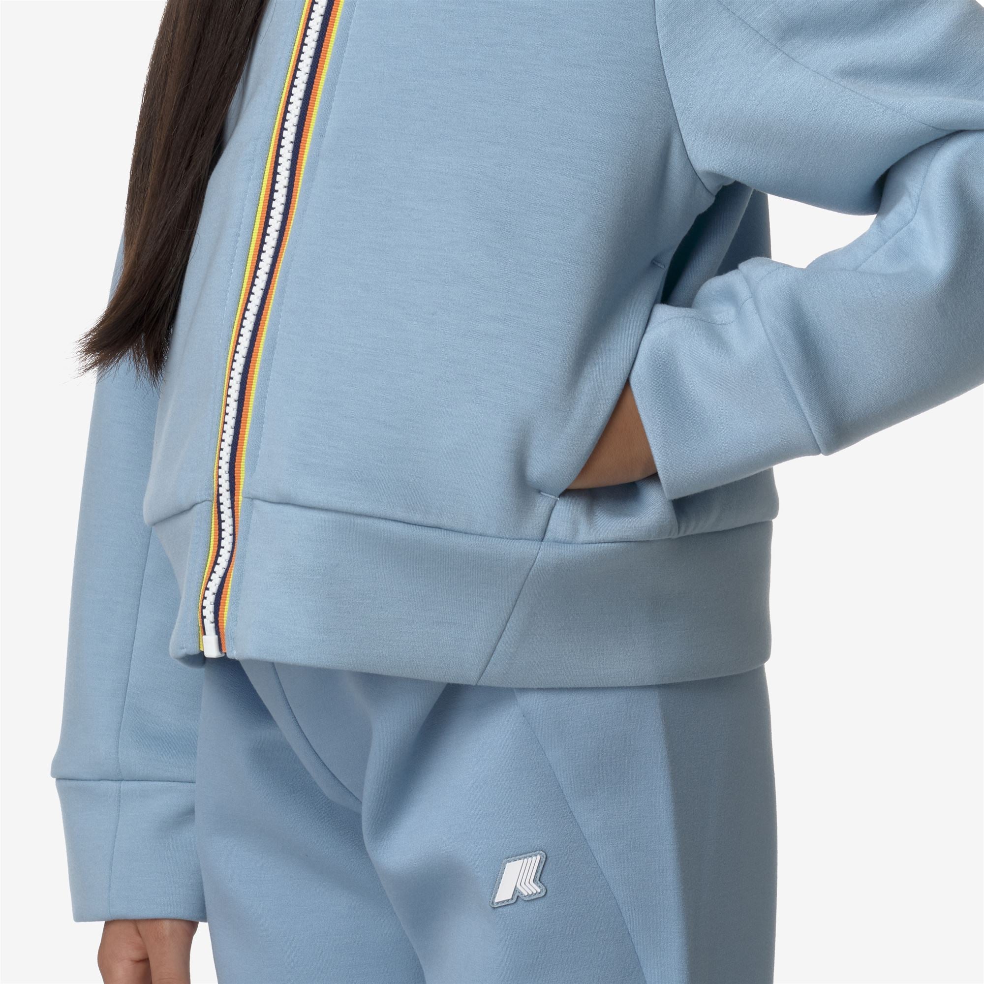 Fleece_GIRL_P. DIVINE LIGHT SPACER_Hoodie Full Zip_Blue Avio - Commercial 7
