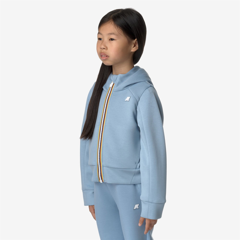 Fleece_GIRL_P. DIVINE LIGHT SPACER_Hoodie Full Zip_Blue Avio - Commercial 5