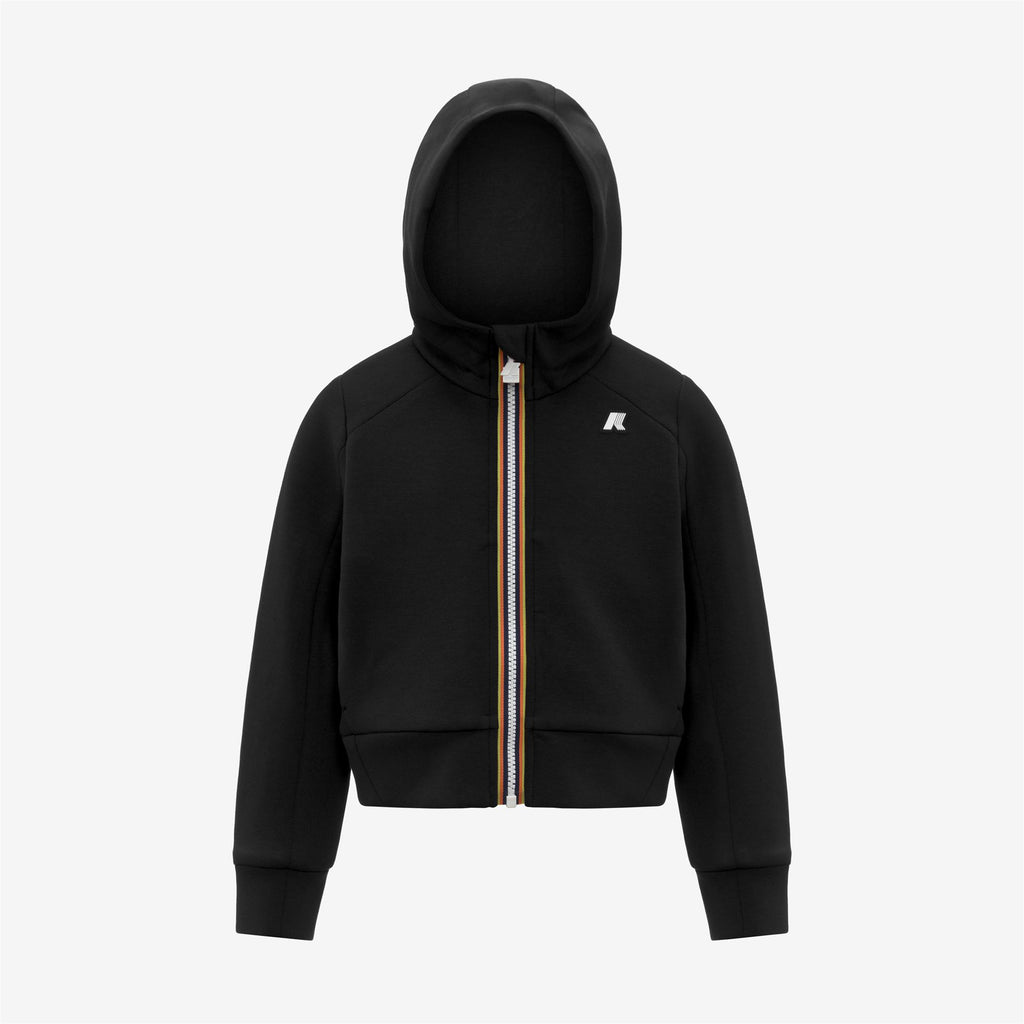 Fleece_GIRL_P. DIVINE LIGHT SPACER_Hoodie Full Zip_Black Pure - Black Pure - Commercial 1