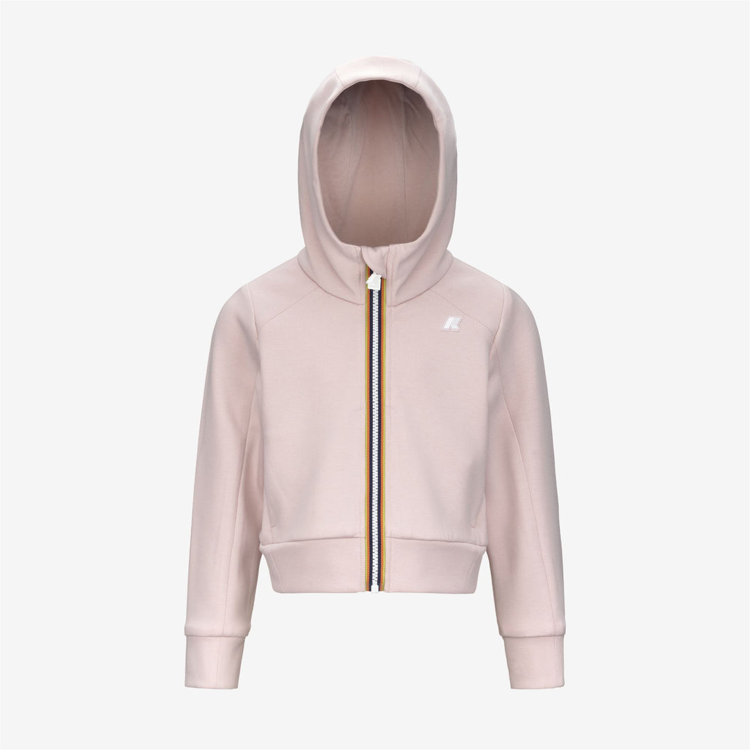 Grey rose Girls' Full Zip Fleece Hoodie with Pockets main