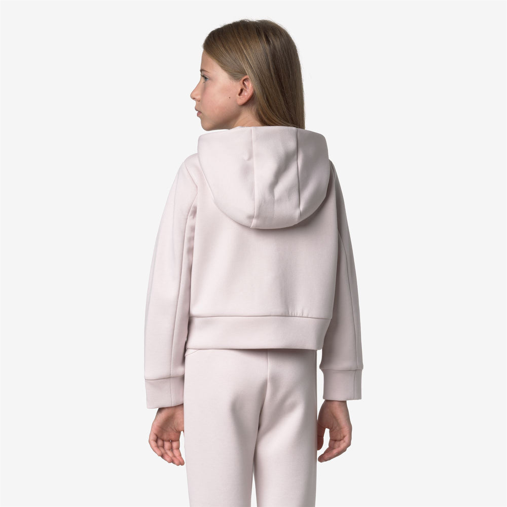 Grey rose Girls' Full Zip Fleece Hoodie with Pockets 02